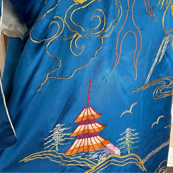 Silk Kimono Embroidered Detail π - Picture 3 of 4